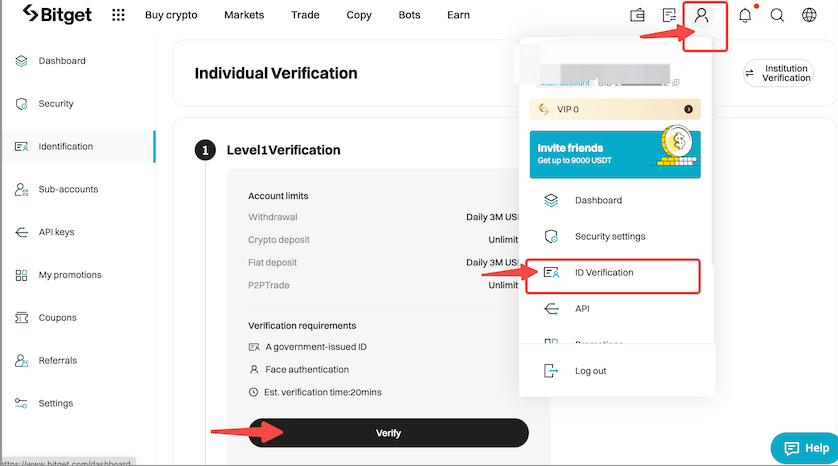 Buy Bitget Verified Account